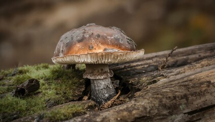 Close-up of Hypholoma Mushrooms Sprouting from Rotting Wood