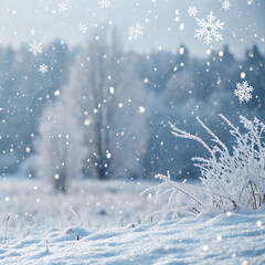 Fototapeta premium winter landscape with snow, winter landscape with snow, Snow snowfall snowflakes winter overlay transparent falling background PNG, snow covered trees