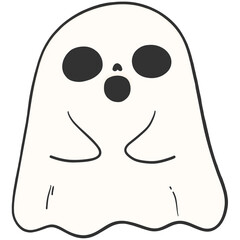 Halloween scary ghost cartoon character
