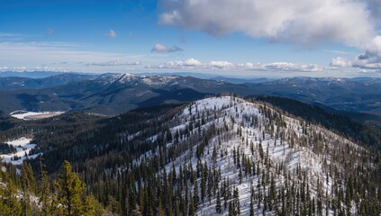 Springtime vistas from the tallest peaks of the Carpathian mountain range at Czarnohora ridge