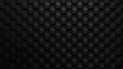 Endless 3D dark hexagonal pattern ideal for modern wallpaper and visual design projects