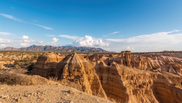 Scenic Erosion Formations at Las Gredas in the Mazarron Region