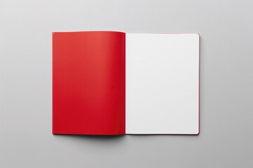 Empty notebook with ample writing space on the right side, set against a plain background.