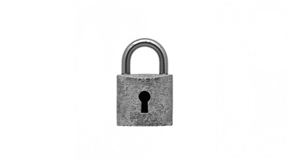 Fototapeta premium Vintage Iron Padlock in Locked and Unlocked States on a White Backdrop