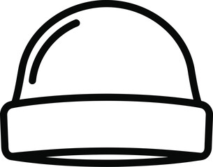 Simple beanie hat isolated on transparent background, a cozy and stylish accessory for cold weather, perfect for winter fashion and outdoor activities