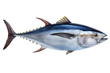 Tuna Fish Drawing Ocean Wildlife Marine Animal Seafood Sea Blue