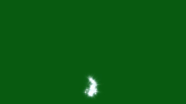 Shining flashing magic line twinkle stars starlight on chroma key black screen alpha channel background, sparkle star, white cartoon, motion graphics,  stars blinking sparkle cute animation. 4k video
