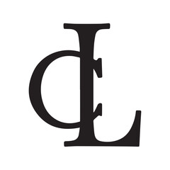 Black CL Symbol Showing Ribbon-Inspired Curves and Refined Modern Flow