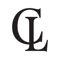 Folded CL Monogram Logo Representing Elegance, Motion, and Luxury Simplicity