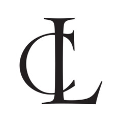 Negative Frame CL Monogram Logo Showing Creative Space and Modern Simplicity