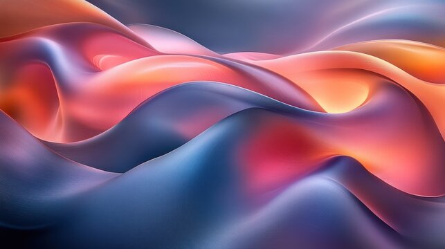 Abstract flowing, colorful shapes