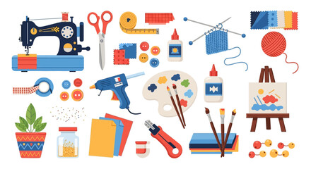 Creative crafting essentials a vibrant collection of tools and materials for DIY projects, hobbies, and artistic endeavors