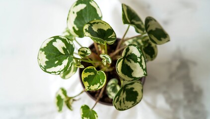 Fototapeta premium Endless interpretations of the peperomia caperata plant