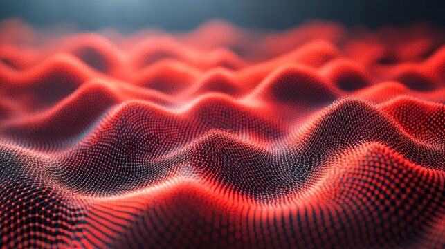 Abstract red wave pattern - Powered by Adobe