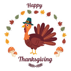 Happy thanksgiving day potrait banner