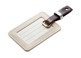 Luggage tag isolated on white background