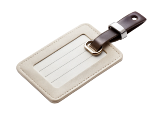 Luggage tag isolated on white background