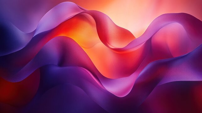 Abstract wavy forms in vibrant colors