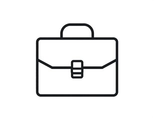 Simple black outline briefcase