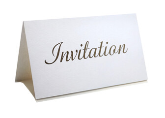 Invitation card paper isolated on white background 2