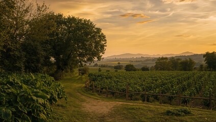 Field of tobacco plants