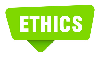 ethics green sign isolated on transpatent background. ethics sticker