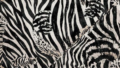 Fototapeta premium Continuous zebra print, wildlife skin motif for textiles