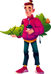 Boy Hold Christmas Tree