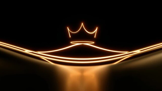 golden crown on black background