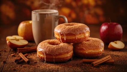 Delicious Cinnamon Sugar Apple Donuts Made from Scratch