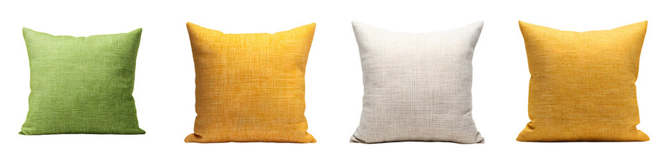 Colorful Throw Pillows: Set of Four Decorative Cushions