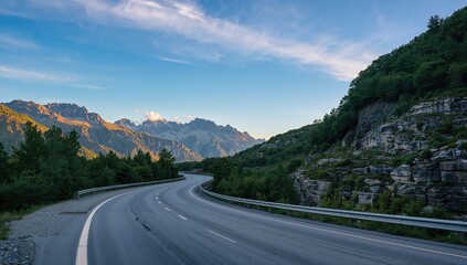 Naklejka premium Path through Scandinavian Mountain Ranges