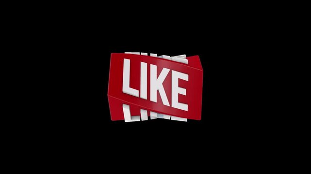 Dynamic 3D LIKE Text Graphic