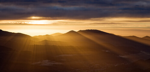 Lever de soleil sur les Vosges
