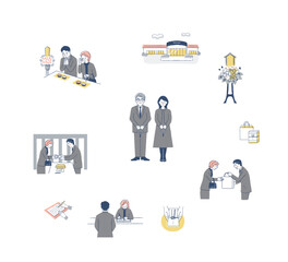 仏事のさまざまなイメージ　セット8