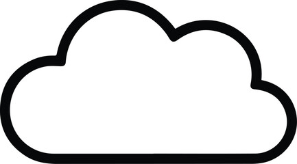 cloud icon outline vector and illustration line art