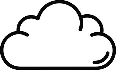 cloud icon outline vector and illustration line art