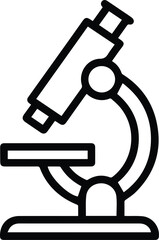 laboratory microscope icon outline vector and illustration line art