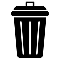 trash, bin, garbage, waste, can, dustbin, icon, vector, black, symbol, recycle, container, disposal, rubbish, clean, design, minimal, illustration, sanitation, environment, eco, management, junk, refu