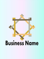 Abstract Interlocking Geometric Logo Design Template - Modern Business Identity Concept