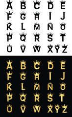 All letters with the crown icon