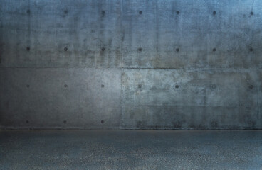 Cement wall and floor indoors