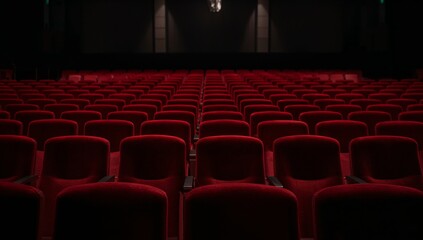 Obraz premium Crimson Rows, Silent Space. A Visual Study in Texture, Light, and Repetition.