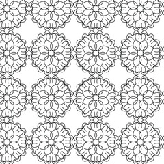 vector seamless pattern with flowers
