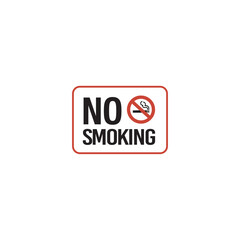 Clear prohibition symbol no smoking indoors or public spaces icon indicating restriction on cigarette use