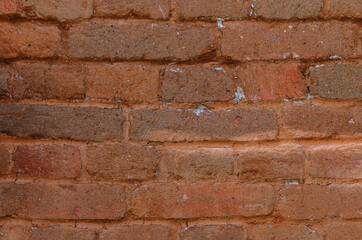 Fototapeta premium Old red brick wall as background