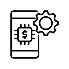 Fintech line icon