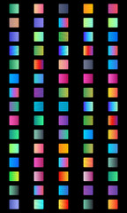 Collection of colorful gradient squares arranged in a grid pattern.