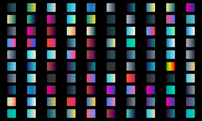 A vibrant background featuring a grid of colorful gradient squares on a black background.