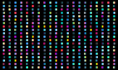 High-resolution image of a colorful pixel grid on a black background.